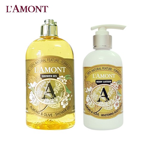 Combo 2 (1 Sữa tắm Almond 500ml và 1 Sữa dưỡng thể  Almond 250 ml)